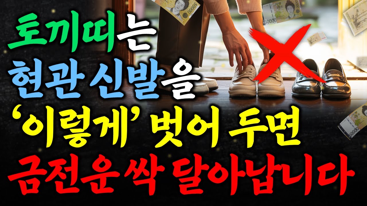 토끼띠는 현관 신발을 '이렇게' 벗어두면 금전운 싹 달아납니다! 토끼띠운세 금전운세 풍수운세