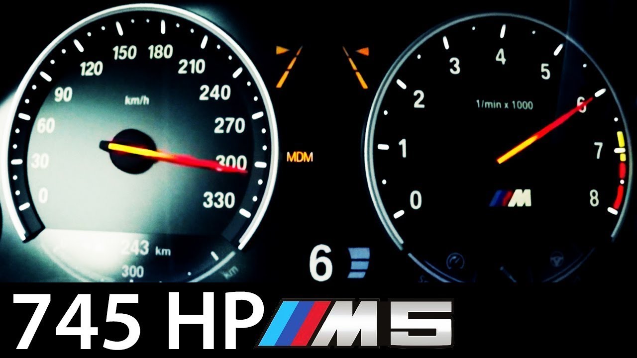 BMW M5 F10 Acceleration 745 HP 0-300 Onboard V8 Sound Exhaust Aulitzky Tuning