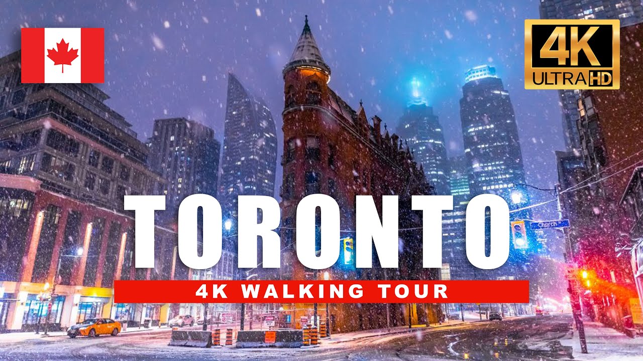 Heavy Snow Transforms Toronto! Bloor, Yorkville & UofT in Stunning 4K HDR [60fps]