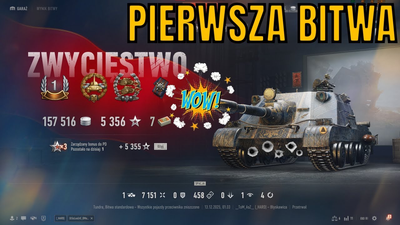 ⚡ WoT Błyskawica ROZJEŻDŻA wszystkich! Pierwsza bitwa to CZYSTA DEMOLKA! ⚡