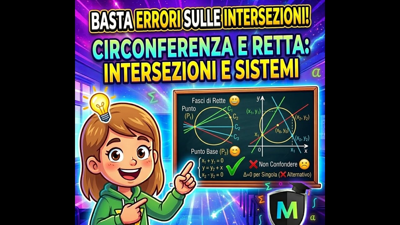 Come trovare l'intersezione tra la circonferenza e la retta + Esercizio risolto - Voto 10!
