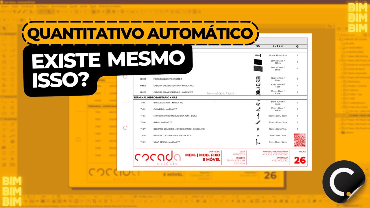 🧨 LIVE 30 - TABELAS E QUANTITATIVOS NO ARCHICAD, COMECE POR AQUI