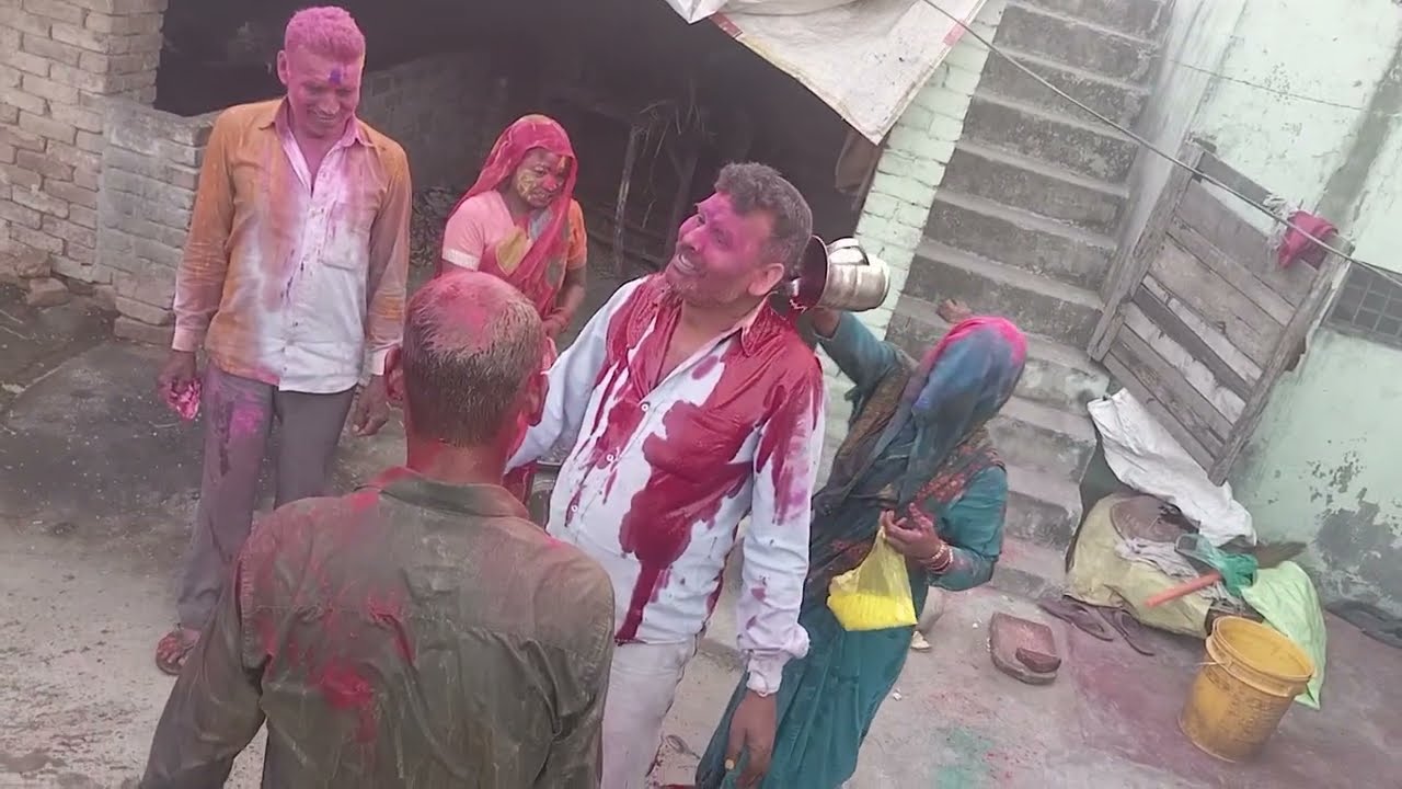 Hamare ghar ki holi 🫟 #holi #himanshu vlogger18 