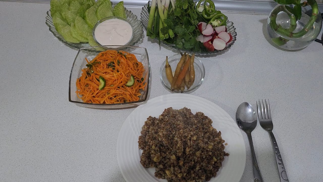 RO'ZANI✨️🌙 14-KUNI IFTORLIKKA MAZALI GRECHKA🥘 & MARKAVCHA🥕🥗 TAYYORLADIM