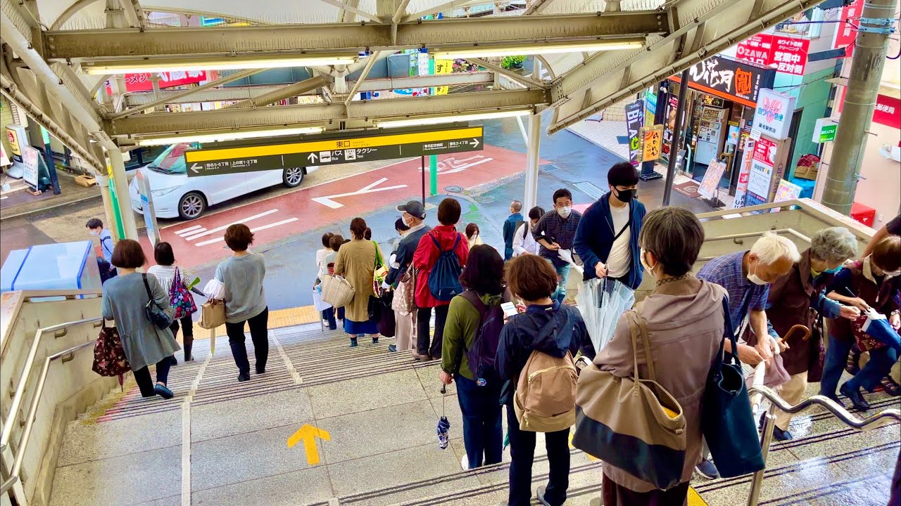 [JAPAN/Kanagawa]Kikuna station rainy walking scenery