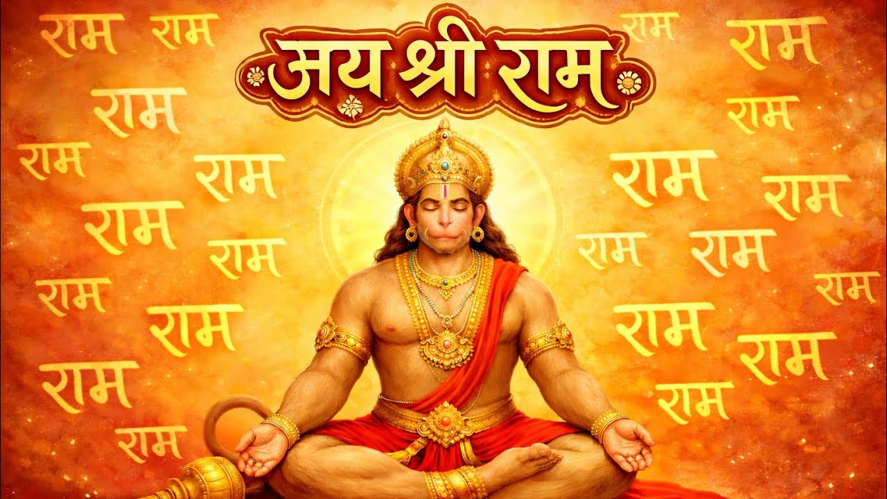 Beautiful Hanuman Dhun music  for Meditation + You will feel relaxed hearing this sound  जय श्री राम