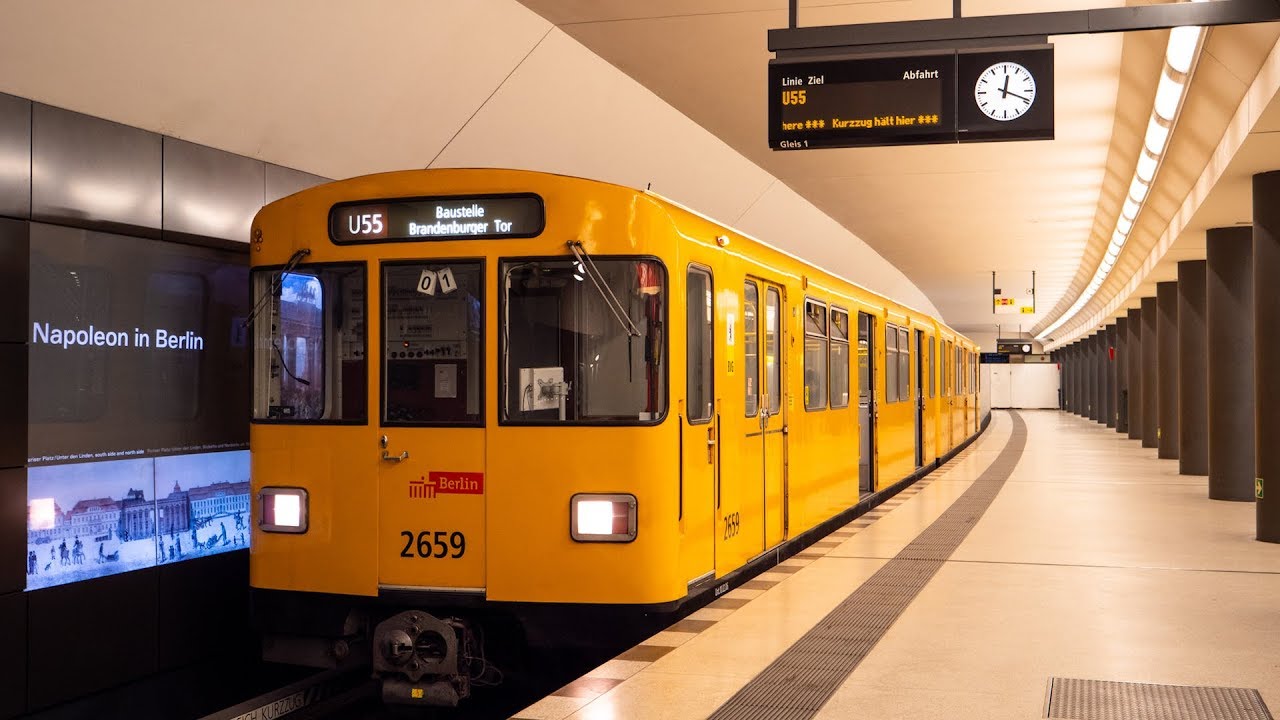 U-Bahn Berlin - U55 Letzte Fahrten vor der Sperrung 2018 [4K50P]
