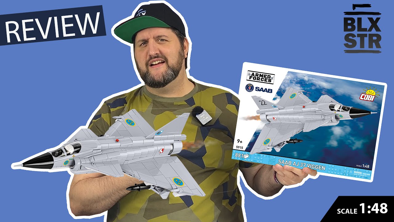 SABATON WÄRE STOLZ! 💥 COBI-5915 SAAB AJ 37 VIGGEN ▶️ UNBOXING, SPEED BUILD & REVIEW