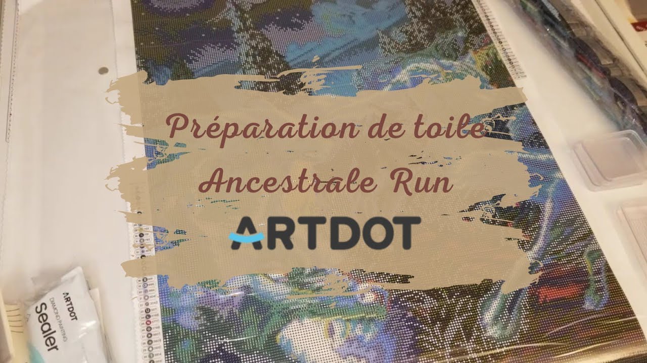 Préparation de toile Ancestral Run, Artdot, et infos complémentaires
