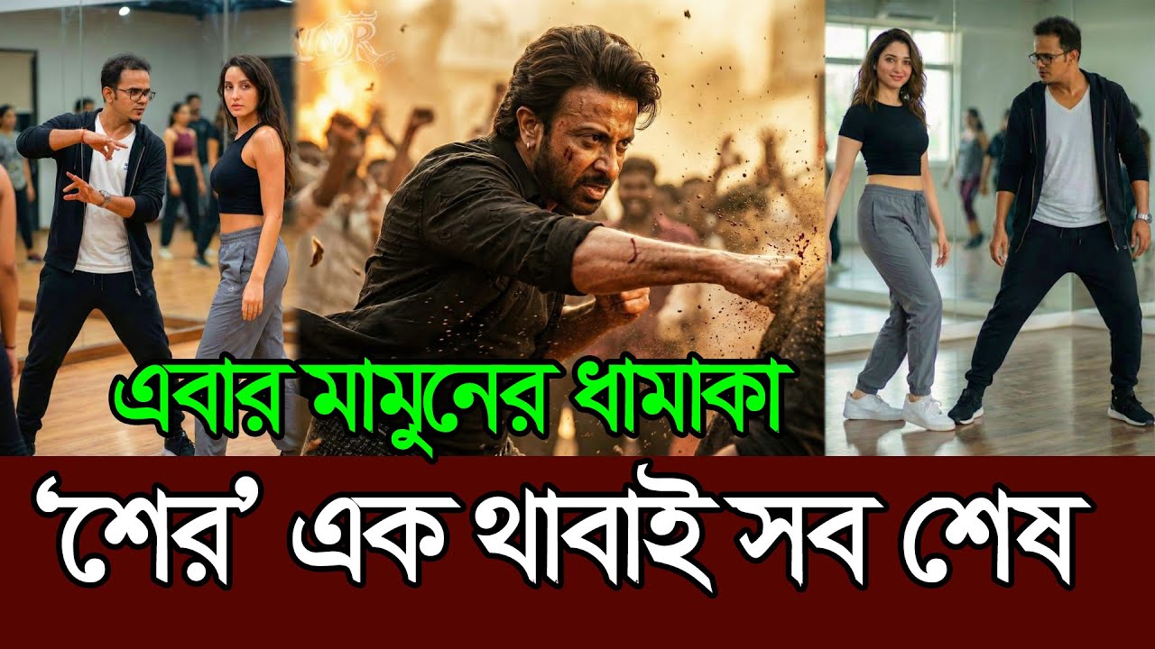 শের অনন্য মামুনের এক থাবাই সব শেষ 𑅁 Shakib Khan 𑅁 Sherr Movie