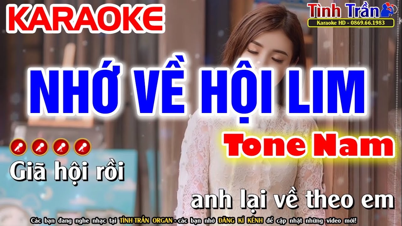 Nhớ Về Hội Lim Karaoke Nhạc Sống Tone Nam - Tình Trần Organ