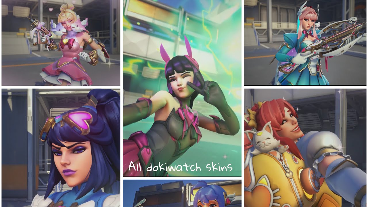 All dokiwatch skins! With all highlight intros! (Overwatch 2)