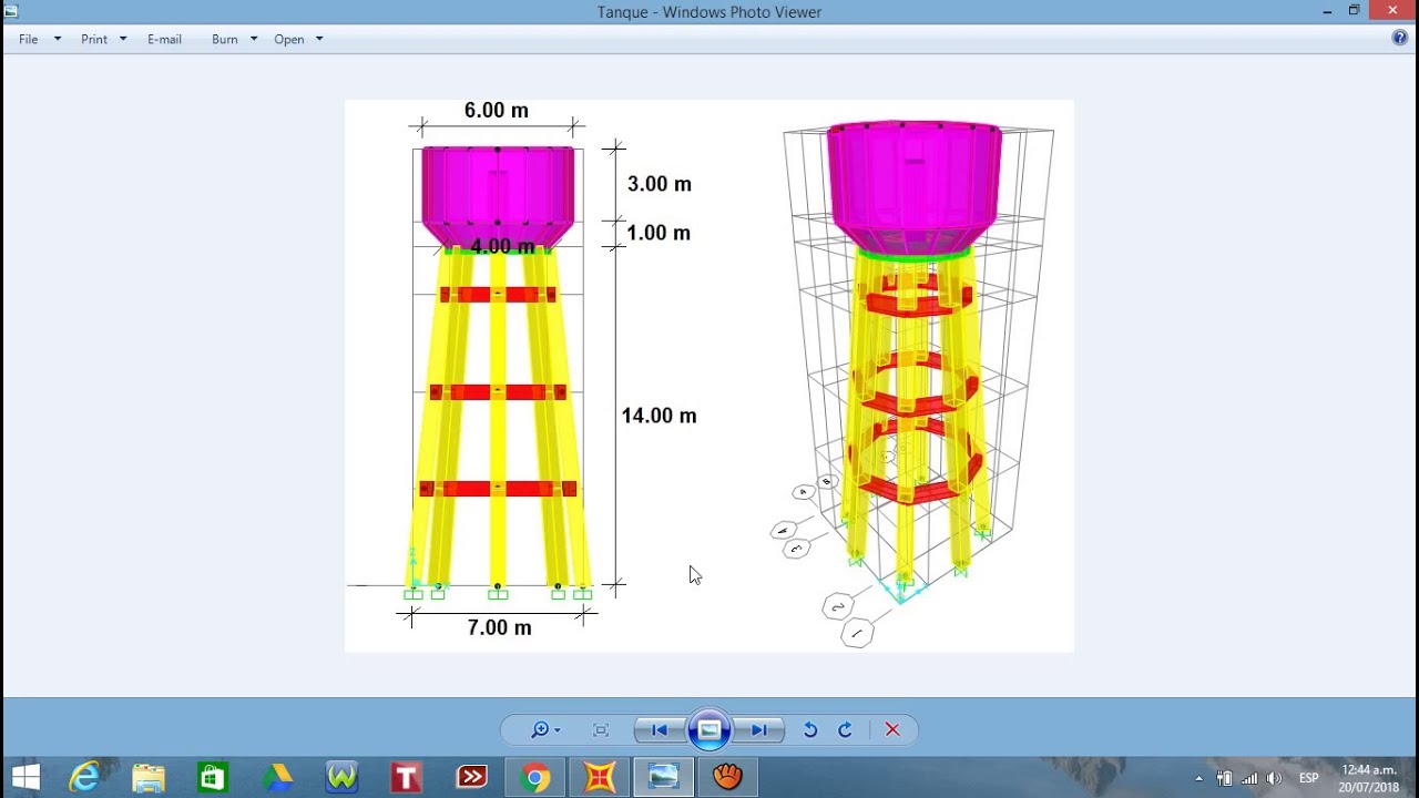 Modelado de Tanque SAP2000 (Tank modeling with sap2000)
