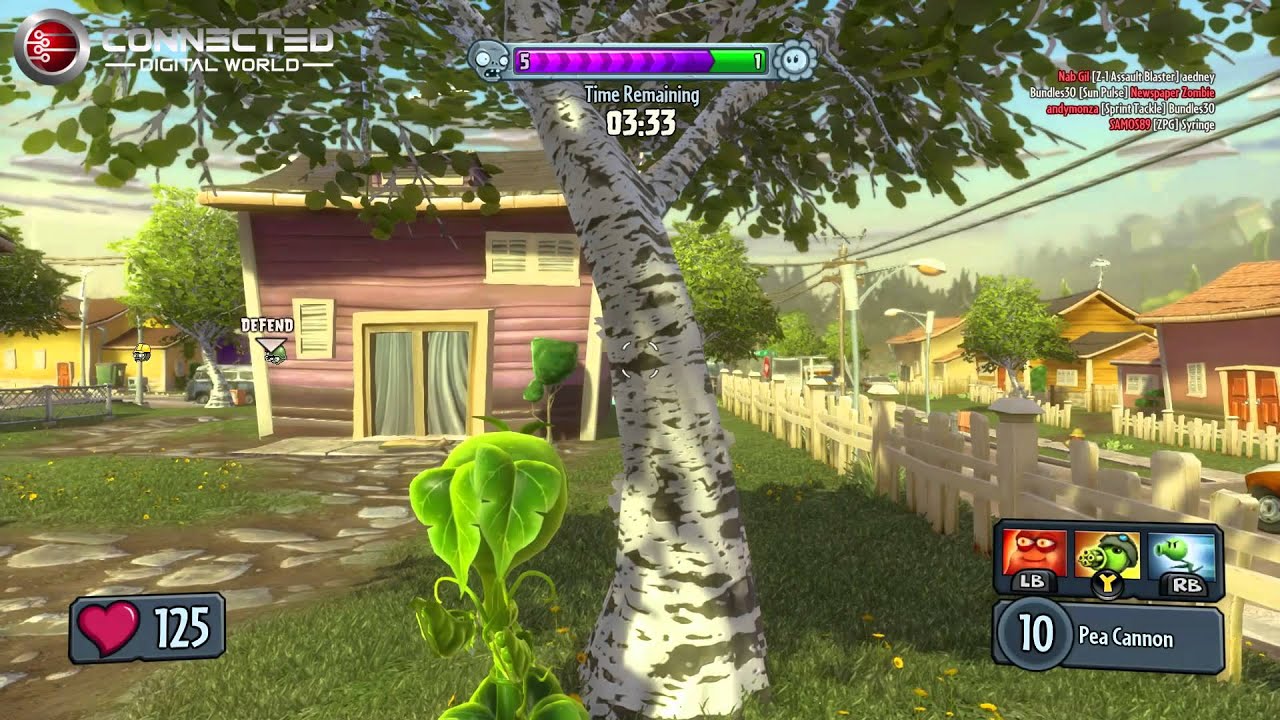 Let's Play Plants vs Zombies Garden Warfare : Gardens & Graveyards - Wall-nut Hills (Plants)