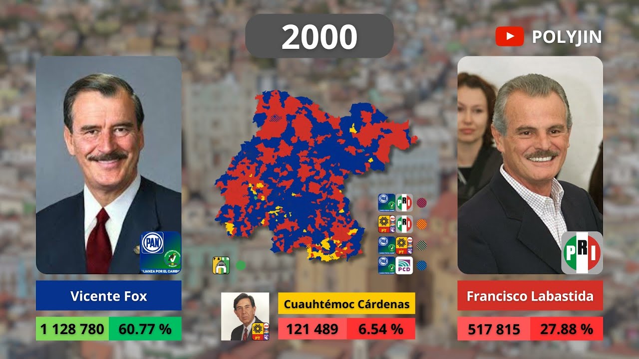 Elecciones presidenciales México 2000 en Guanajuato al detalle