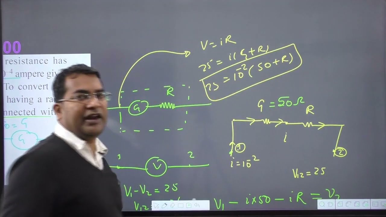 A galavanometer whose resistance is 50 ohm has 25 divisions in it. When a current of `4xx10^(-4)`