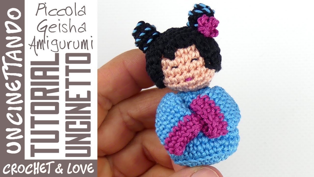 Come Fare una Kokeshi Amigurumi (sottotitoli in inglese e spagnolo)