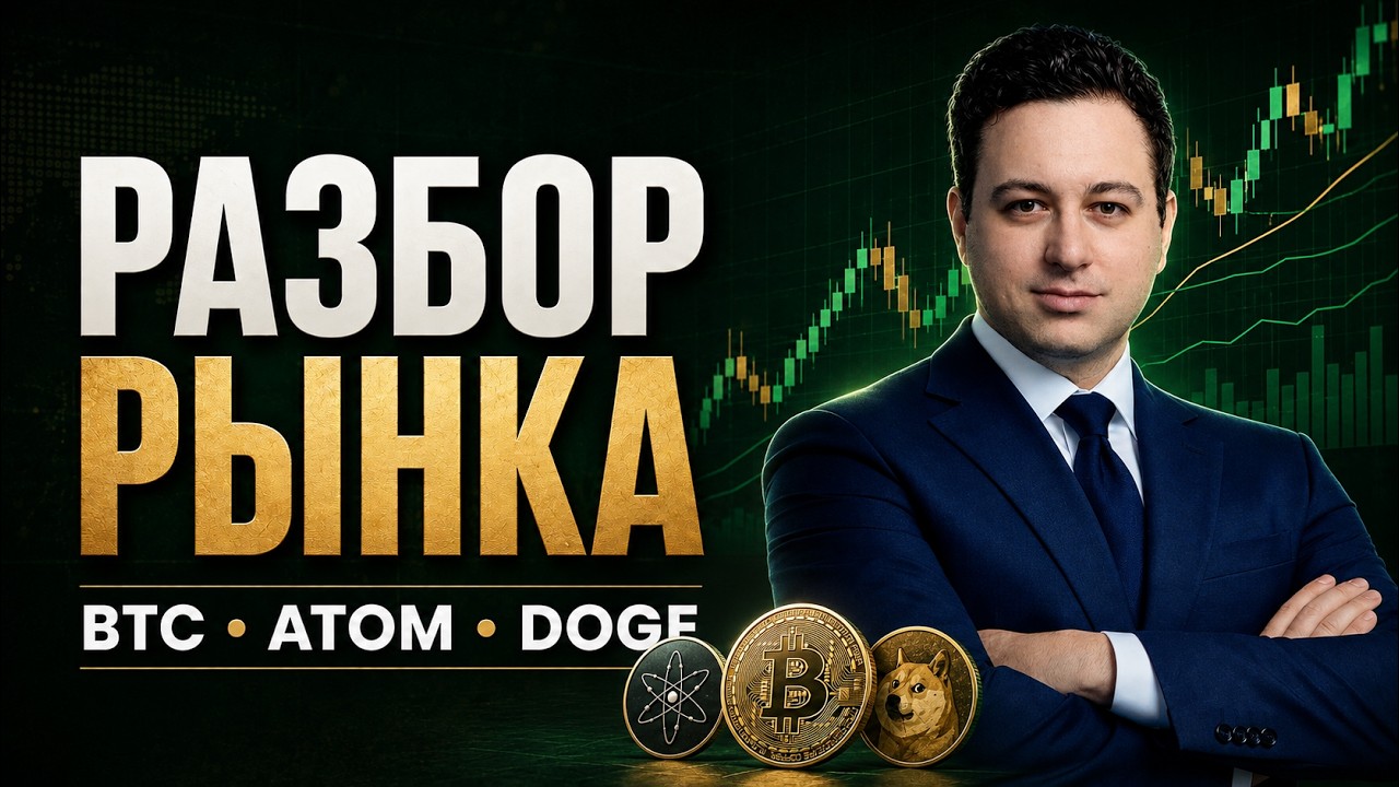 Разбор рынка: BTC / ATOM / DOGE + USD/RUB и Сбер (СБЕР)