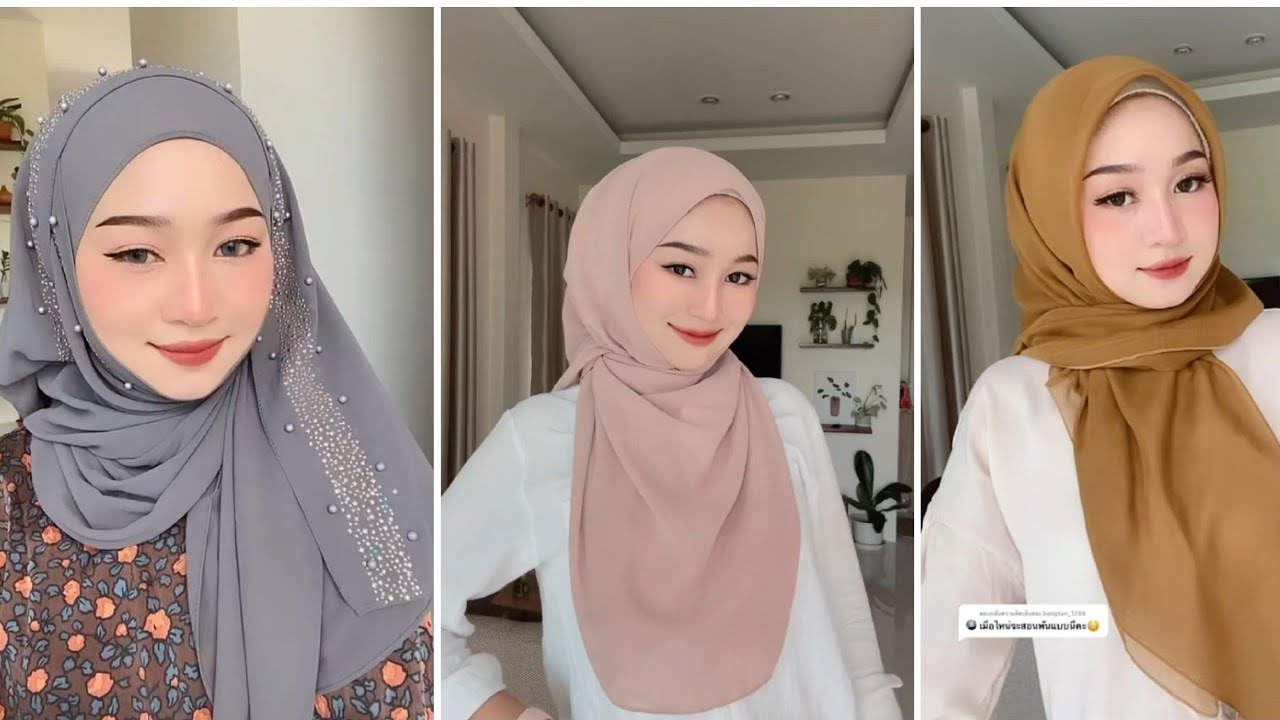 ใส่ผ้าคลุม การวิธีใส่ผ้าคลุม สอนพันผ้าคลุม in Tiktok