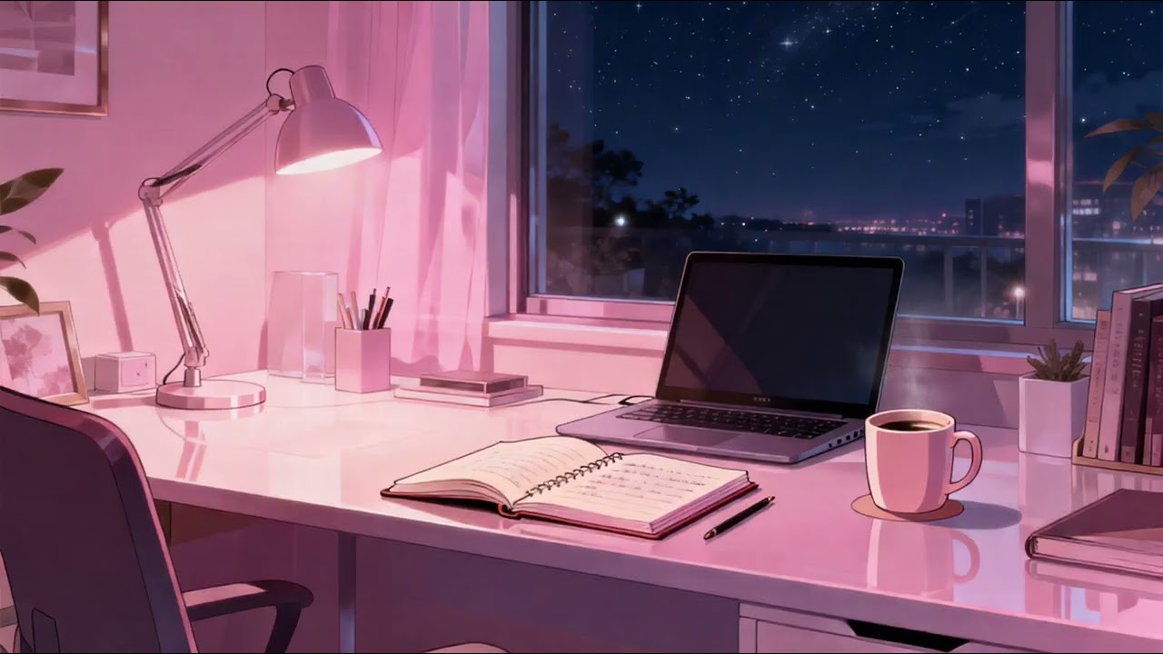 Late Night Study Session 📚 Lofi Hip Hop Beats to Study, Relax & Sleep - Calming night sky