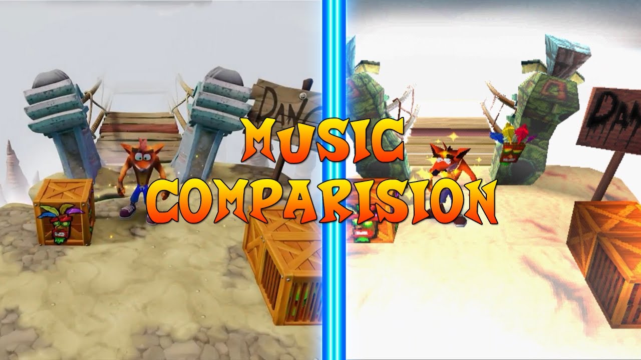 Road to Nowhere - The High Road | Music Comparison | N-Sane Trilogy vs Crash Bandicoot (PS One)