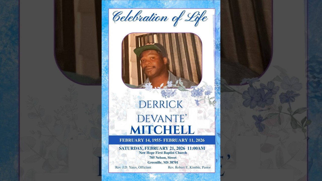 Celebration of Life Service for Derrick Devante' Mitchell