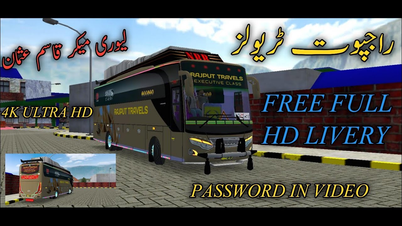 NEW RAJPUT TRAVELS FREE FULL HD LIVERY (PASSWORD IN VIDEO) video on subscribe my channel