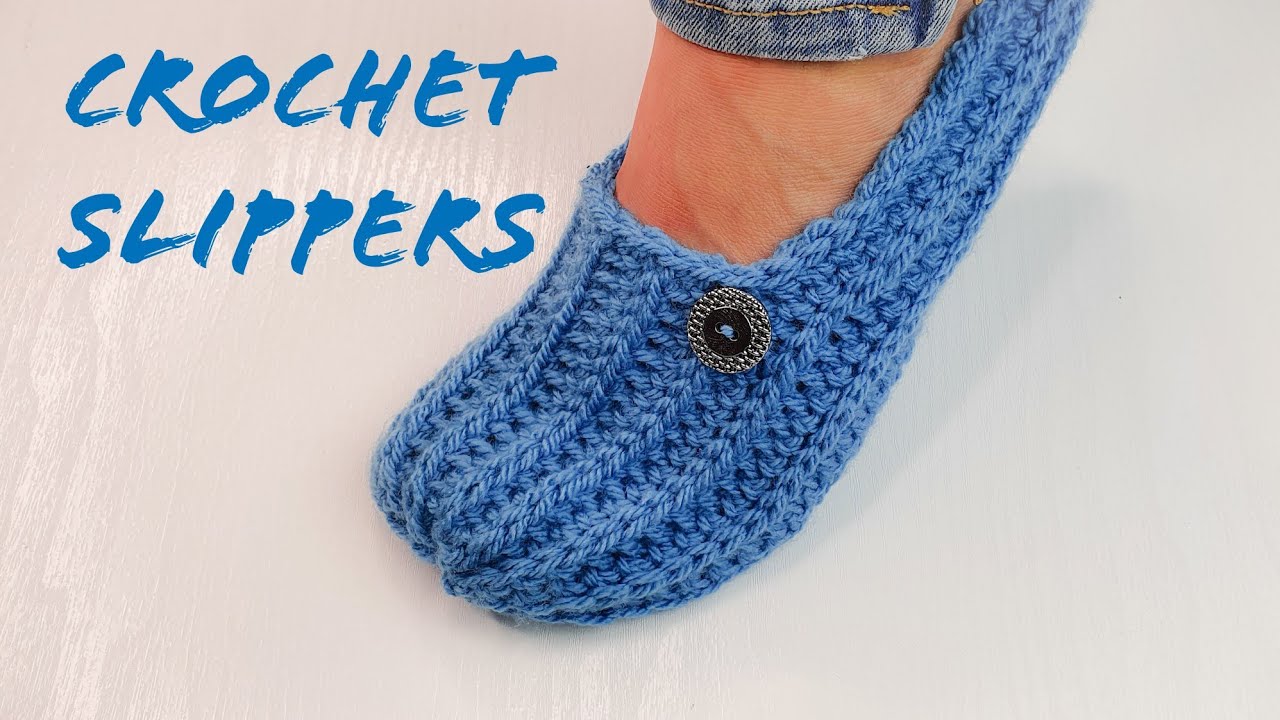 LEFT HANDED CROCHET HOW TO  SLIPPERS /BEGINNER/EASY#crochetslippers#hačkovanie