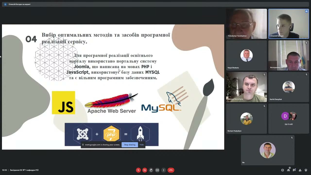 Захист дипломних робіт кафедри ІПЗ 2021 ЕК №1