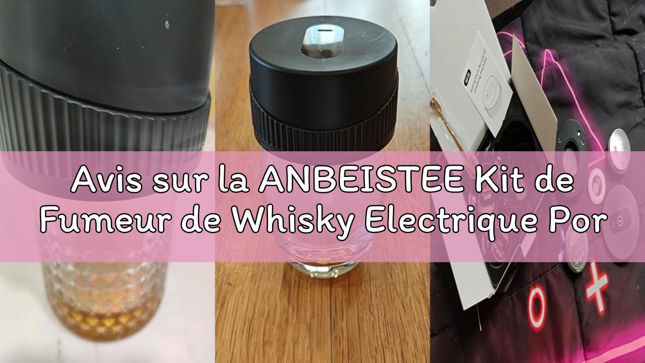 Avis sur la ANBEISTEE Kit de Fumeur de Whisky Electrique Portable - Kit de Fumée de Cocktail Multifo