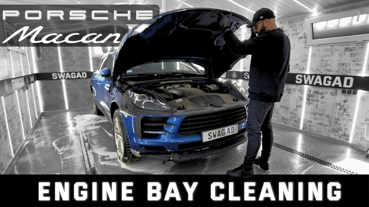 DETAILINGOWE MYCIE Porsche Macan - przygotowanie do polerowania, mycie silnika, wnęk, felg