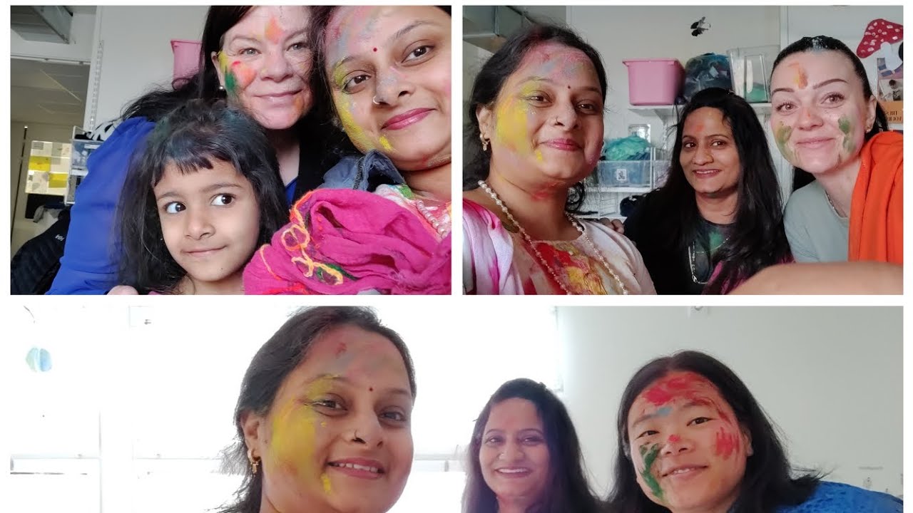 Holi celebration at vamya's school 