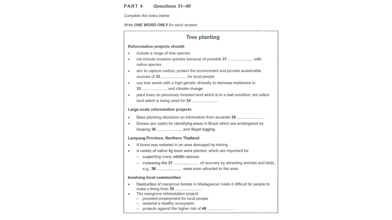 Cambridge 19 listening test 4 section 4