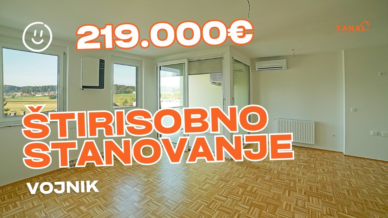 Tanal nepremičnine | &Scaron;TIRISOBNO STANOVANJE, Vojnik | Prodamo