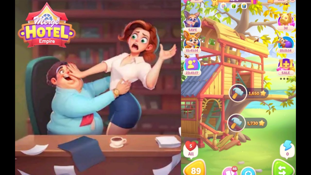 Merge Hotel Empire : Tree House | Part 103  🏡🪵 #merge