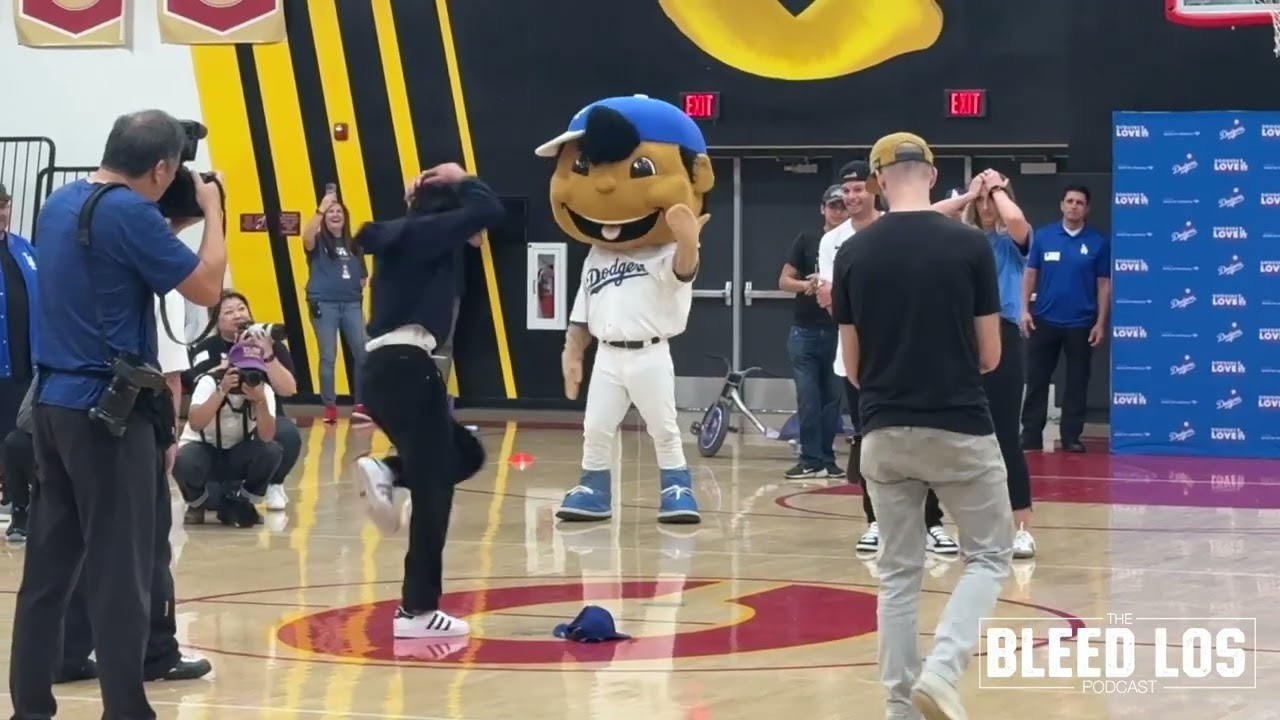 Dodgers Pitcher Joe Kelly and his wife Ashley are challenged to a Dance off at Corona High School
