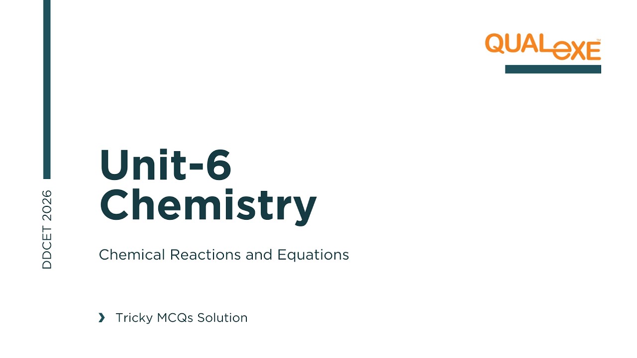 U 6 Chemical Reactions and Equations Tricky MCQs solution