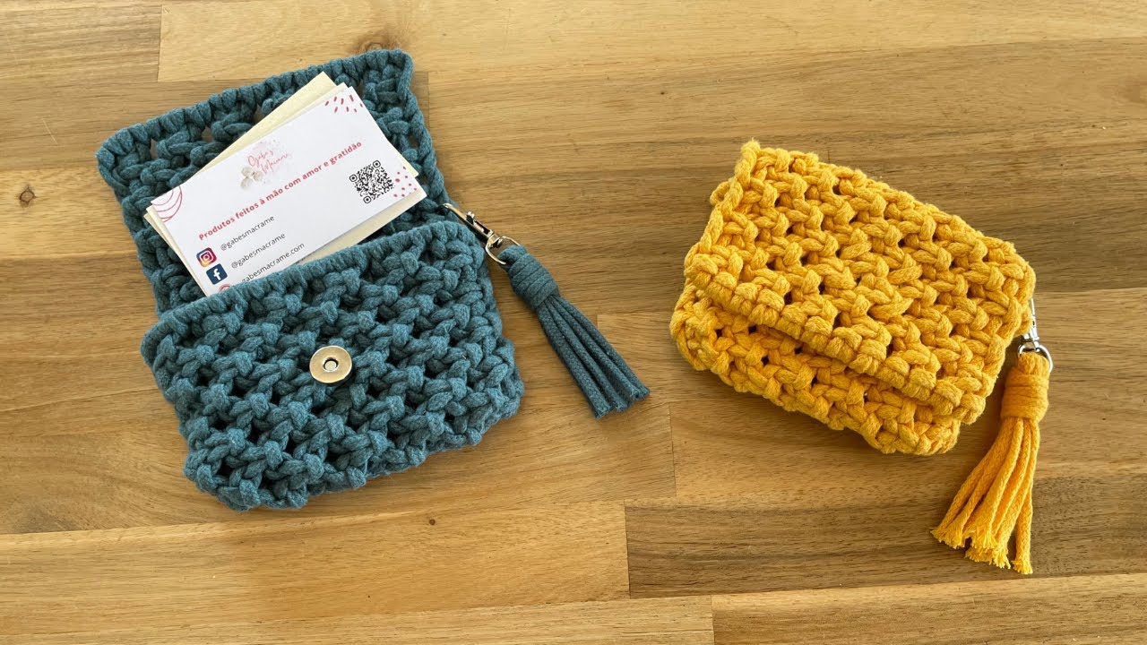 carteira de macramê | Tutorial passo a passo