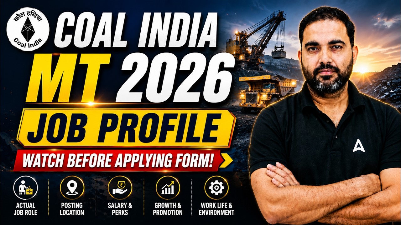 Coal India Management Trainee 2026 | Job Profile Explained