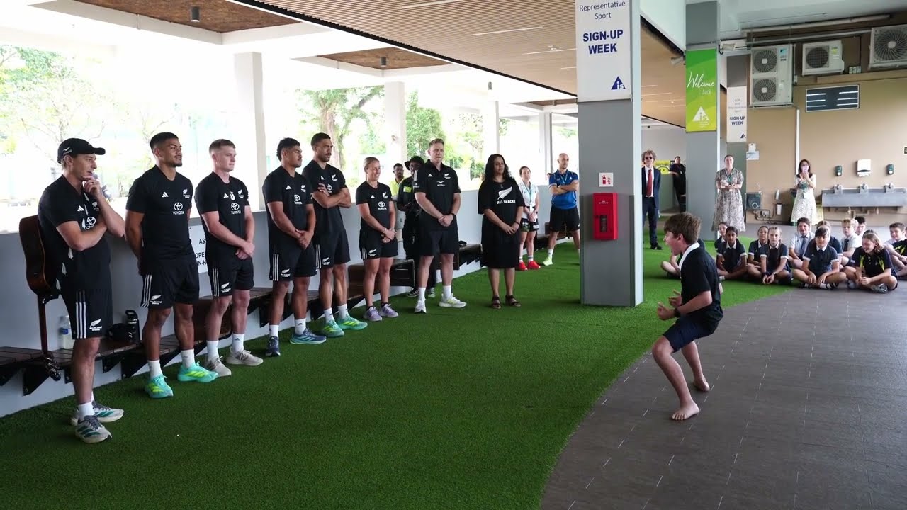 New Zealand All Blacks Rugby 7s Men’s Team Visit | Australian International School in Singapore