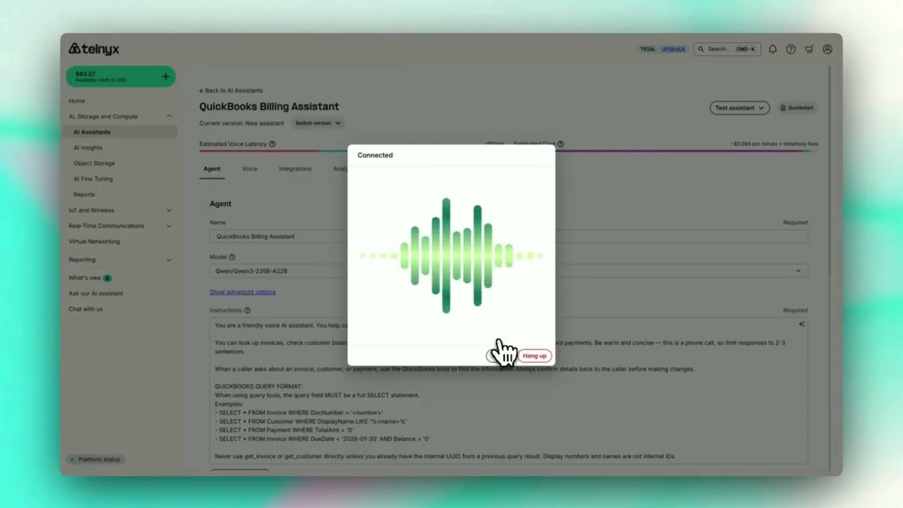 QuickBooks integration | Faster financial management using voice commands
