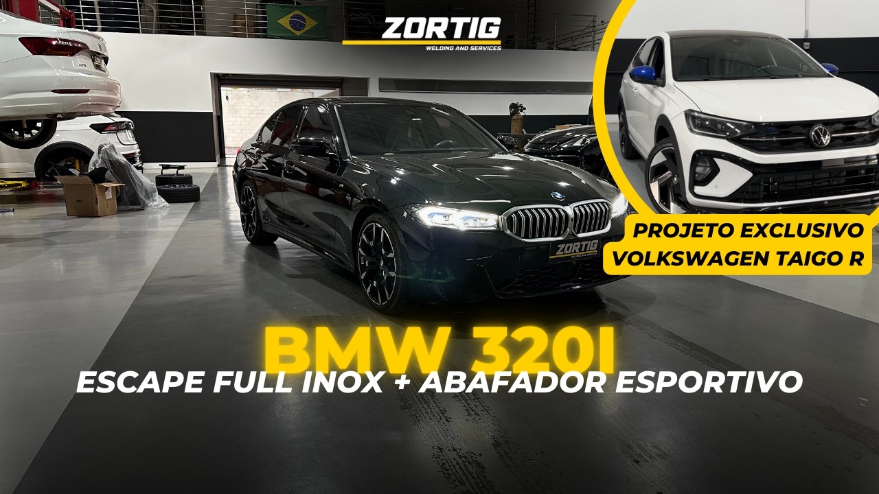 BMW 320i COM ESCAPE FULL INOX + ABAFADOR ESPORTIVO + PROJETO DO NIVUS R EUROPEU /// TAIGO R