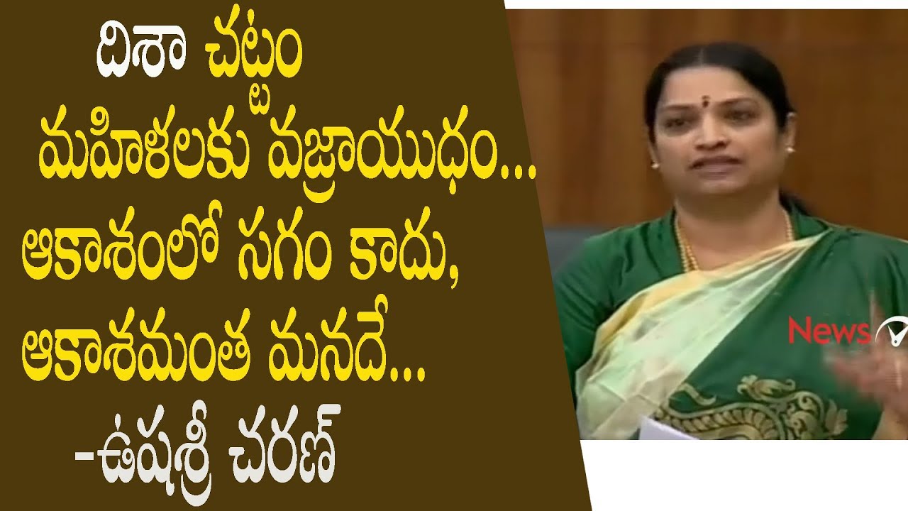 Disha Act is women protection weapon.... YSRCP Usha Sri || Newsmeter Telugu