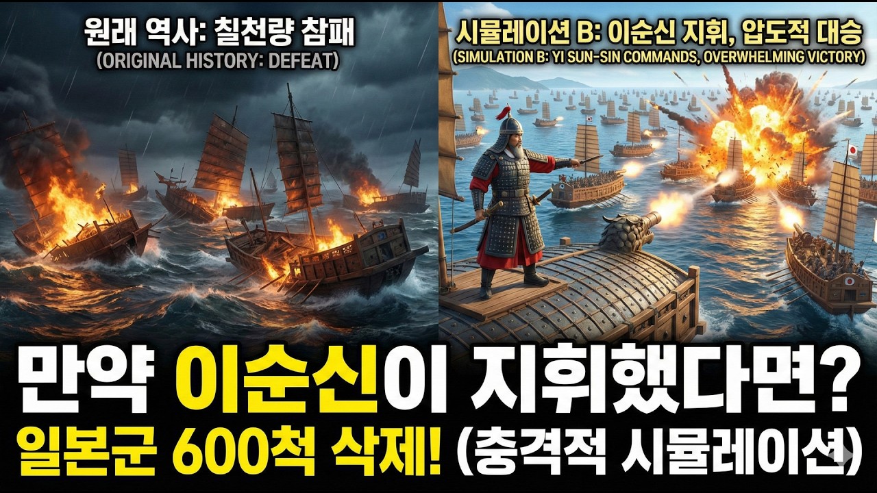 만약 이순신 장군이 '칠천량 해전'을 직접 지휘했다면? (일본군 600척 삭제)
