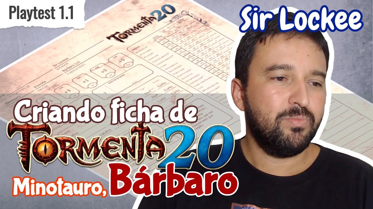 Criando uma ficha de Tormenta 20 | Minotauro, B&aacute;rbaro (Playtest 1.1)