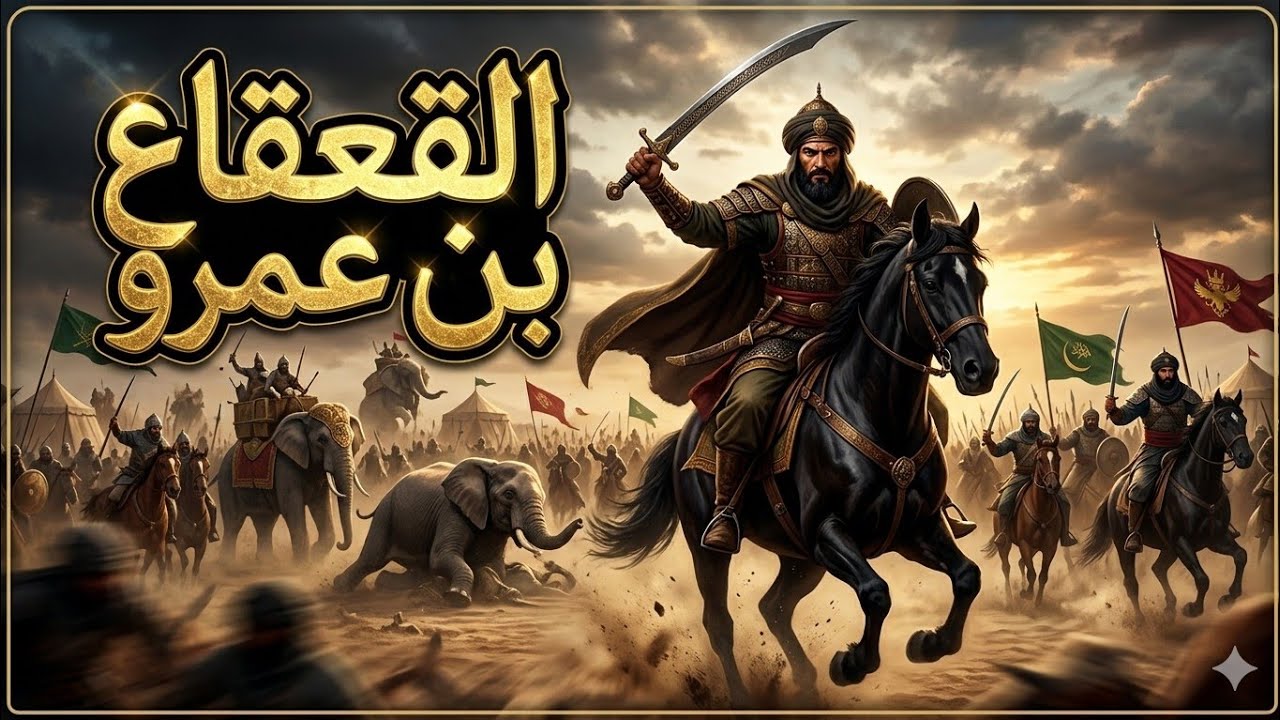القعقاع بن عمرو مقطع مجمع قصته كامله في القادسية ومع خالد بن الوليد