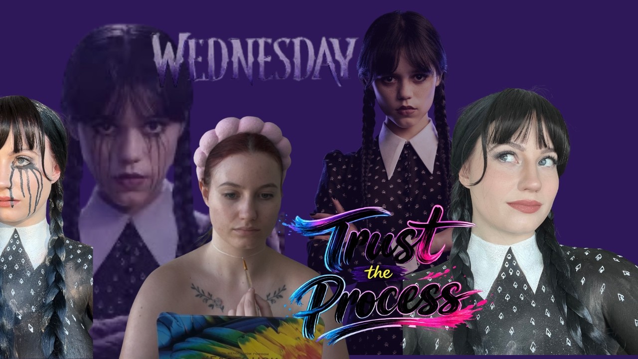 Trust the process... Wednesday Addams Makeup Transformation 🖤