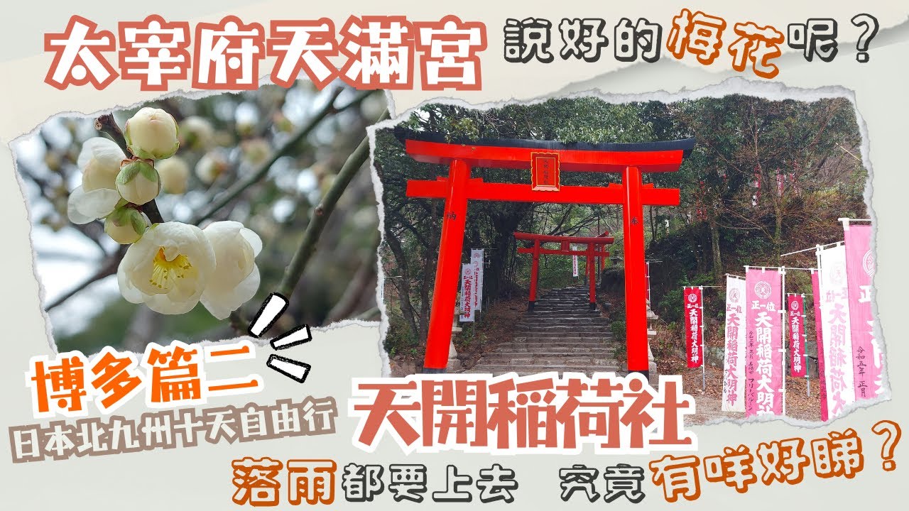 日本北九州十天自由行《博多篇二》| 太宰府天滿宮｜說好的梅花呢？｜天開稲荷社｜落晒雨都要行上山，究竟有咩好睇？｜お石茶屋｜九州国立博物館｜LaLaport｜Grill大宮｜福岡｜博多｜倉式珈琲店
