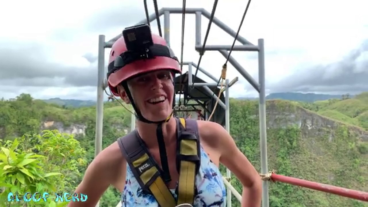 Taking the Plunge, the world's tallest bungie jump 4k, Danao Adventure Park (Bohol, Philippines)