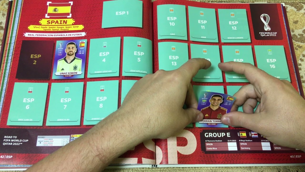 Colando Figurinhas Álbum Copa do Mundo Qatar 2022 Panini Capa Dura- Álbum 10% Completo - Parte 1